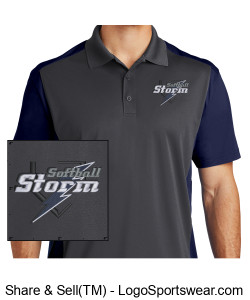 Sport-Tek� Men's Colorblock Micropique Sport-Wick� Polo Design Zoom